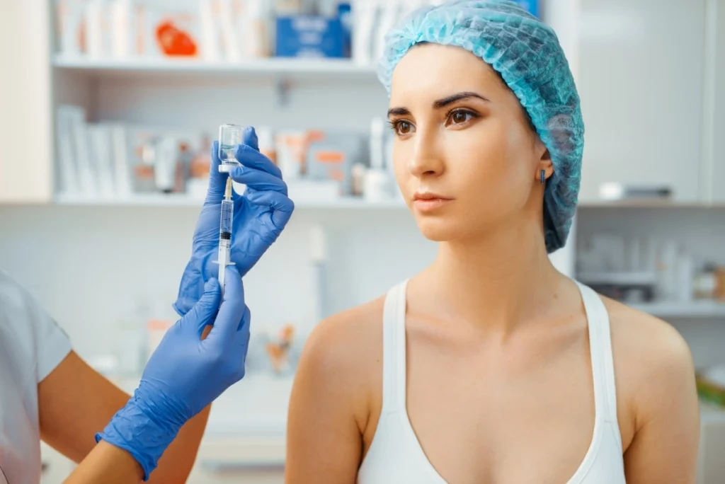 person getting profhilo treatment in london